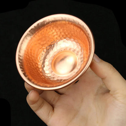 Traditional Copper Buddha Water Bowl Handmade for Meditation