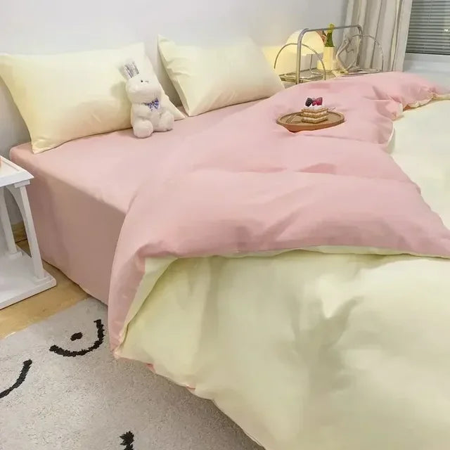 Soft Reversible Duvet Cover Set for Bed