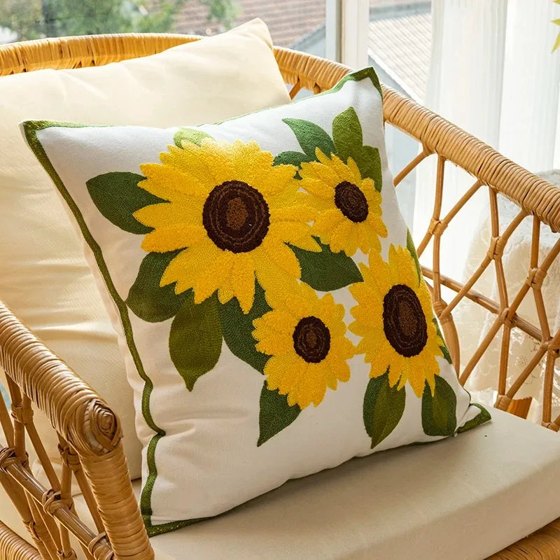 Colorful Floral Cushion Pillow 18x18 inches - Befez