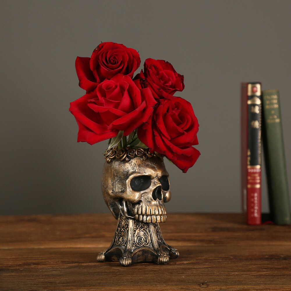 Decorative Skull Planter Pot