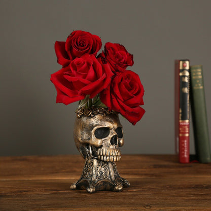 Decorative Skull Planter Pot