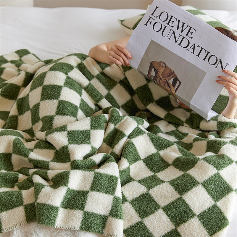 Warm Plaid Blanket Throw