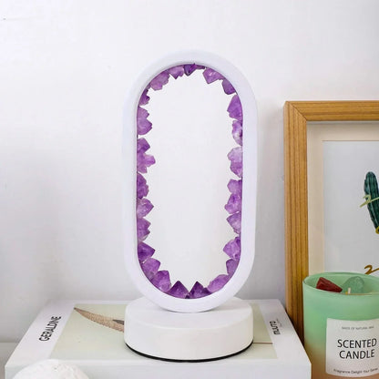 Calming Purple Gemstone Table Lamp