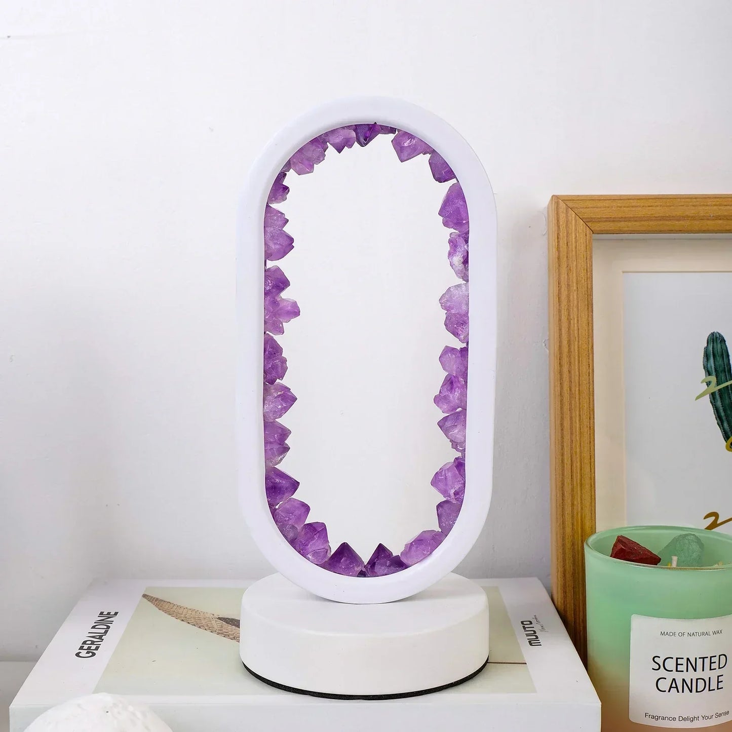 Purple Crystal Table Lamp
