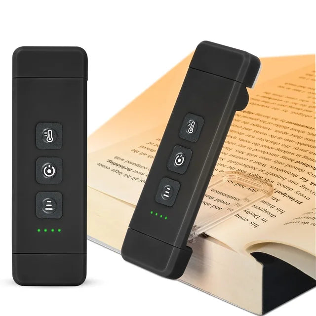 Compact LED Book Light with USB Rechargeable Clip