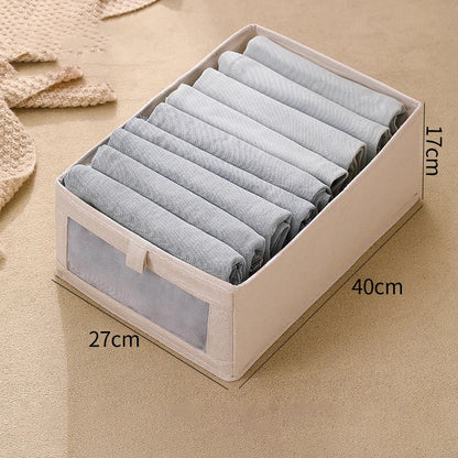 Collapsible Linen Dress Storage Box with Window
