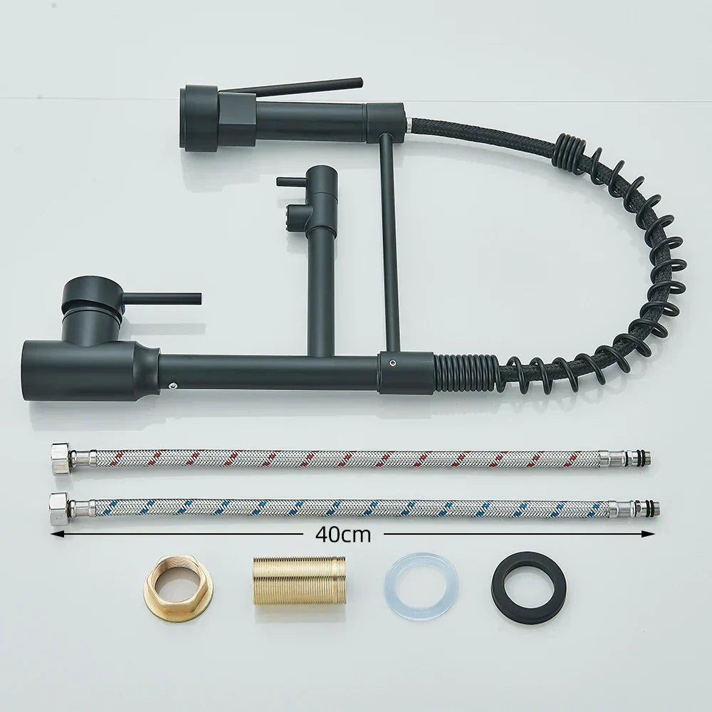 Contemporary Dual Spout Kitchen Faucet