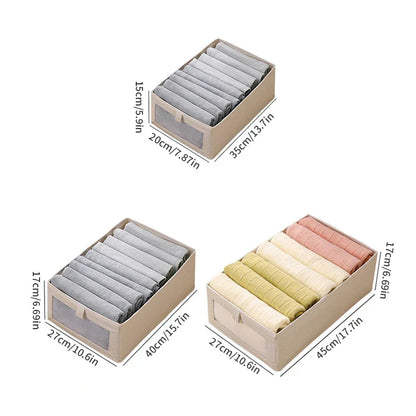 Collapsible Linen Dress Storage Box with Window