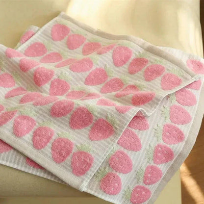 Soft Pink Cotton Bath Towel Set