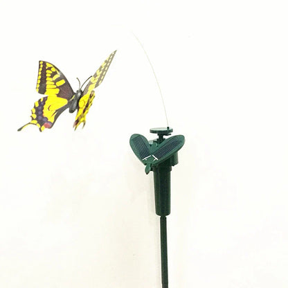 Colorful Solar Garden Stake with Moving Wings Decor