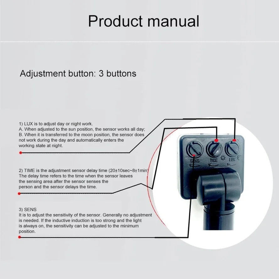 Outdoor Motion Sensor Security Lamp