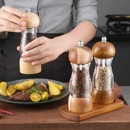 Classic Wooden Spice Mill Set - Befez