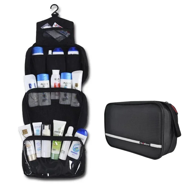 Portable Travel Toiletry Bag with Hooks