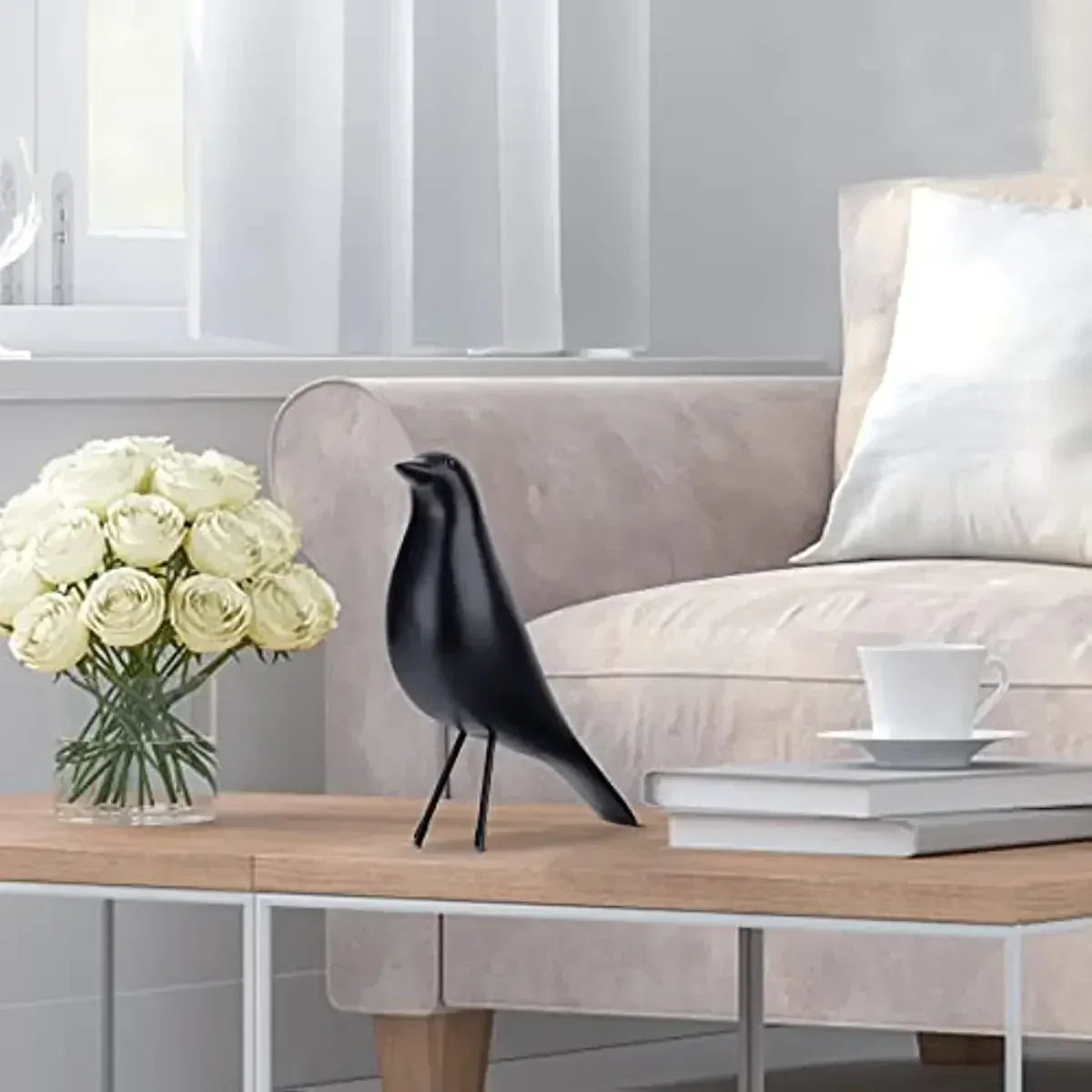 Stylish Bird Figurine Made of Resin