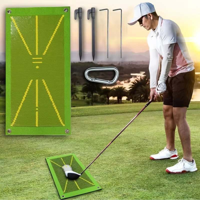 Premium Golf Swing Trainer Mat with Impact Tracker