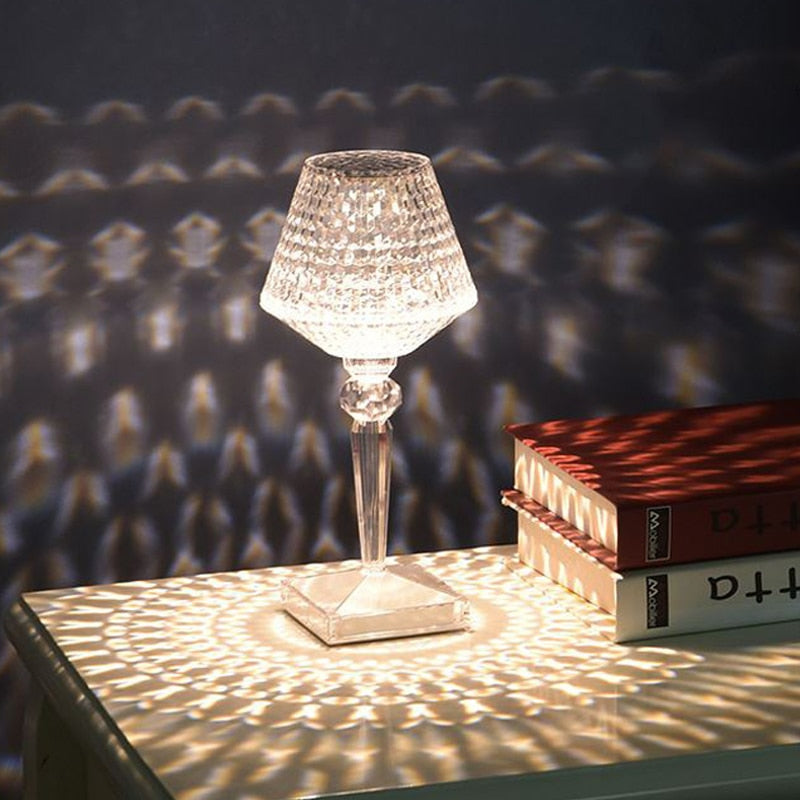 Sparkling Crystal Rechargeable Table Lamp