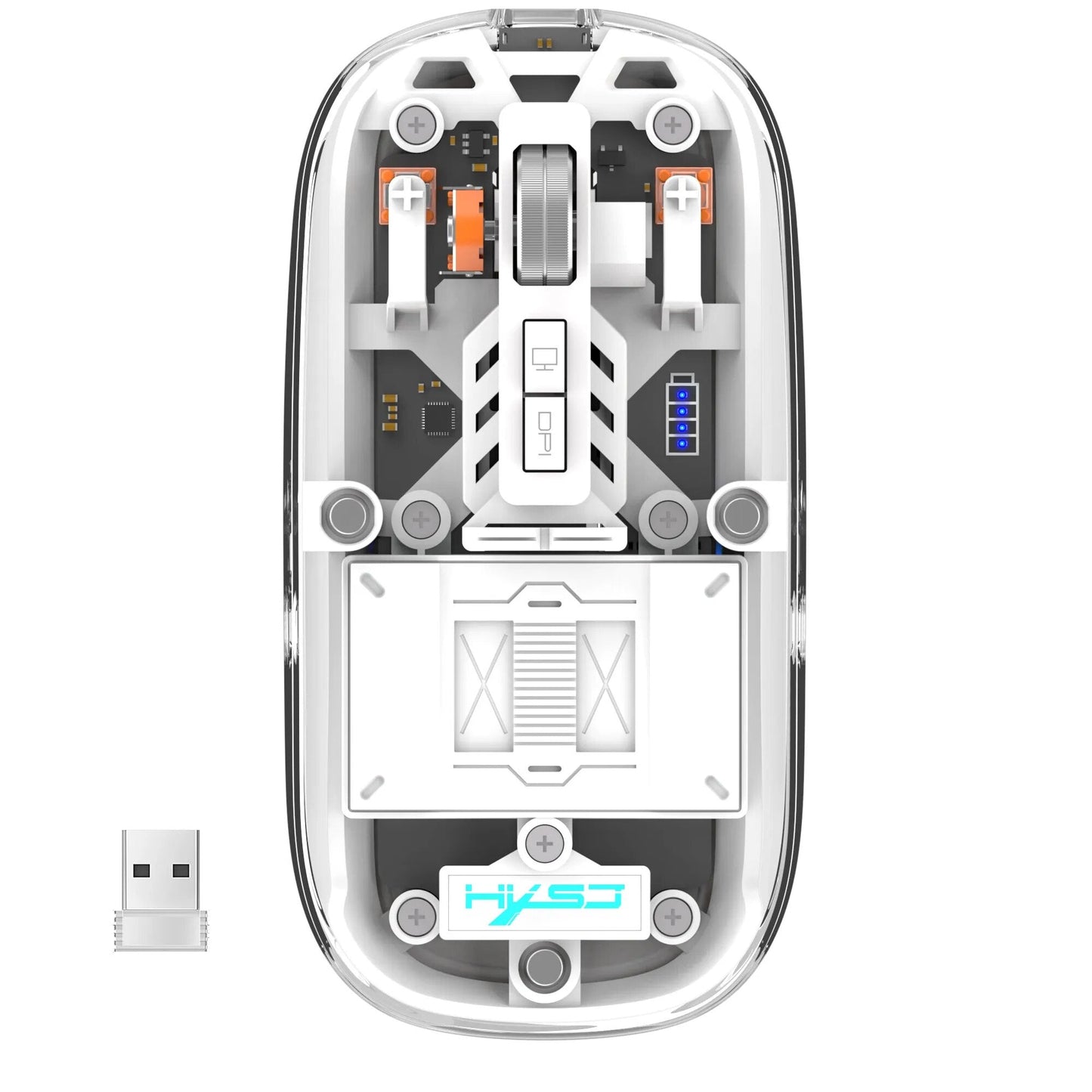 Clear Wireless Computer Mouse