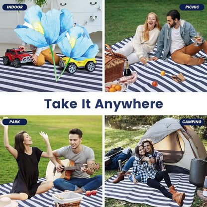 Large Waterproof Picnic Blanket for 8 People Outdoor