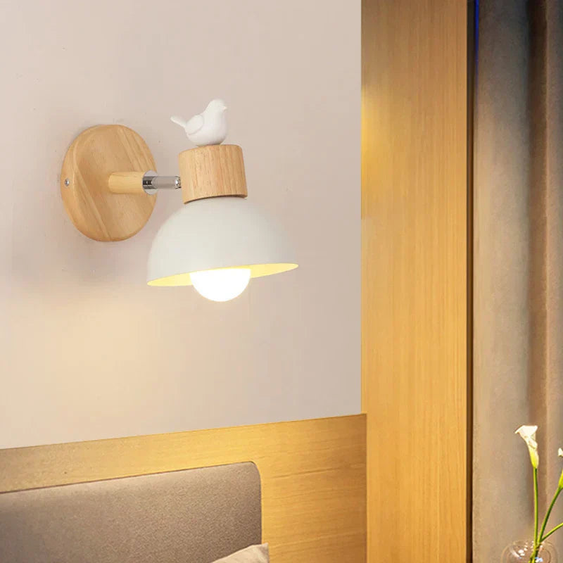 Rustic Wood Modern LED Wall Light