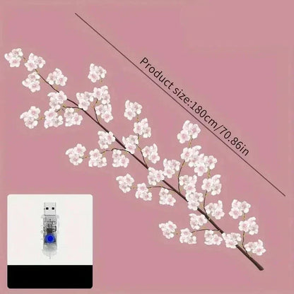 Pink Floral String LED Fairy Lights