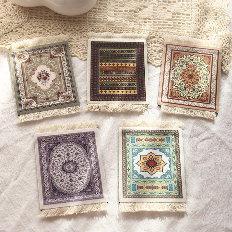 Small Vintage Rug Drink Coaster