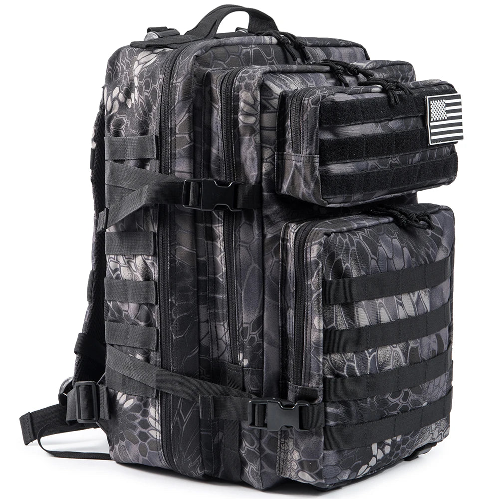 Durable 45L Tactical Backpack with Molle System - Khaki