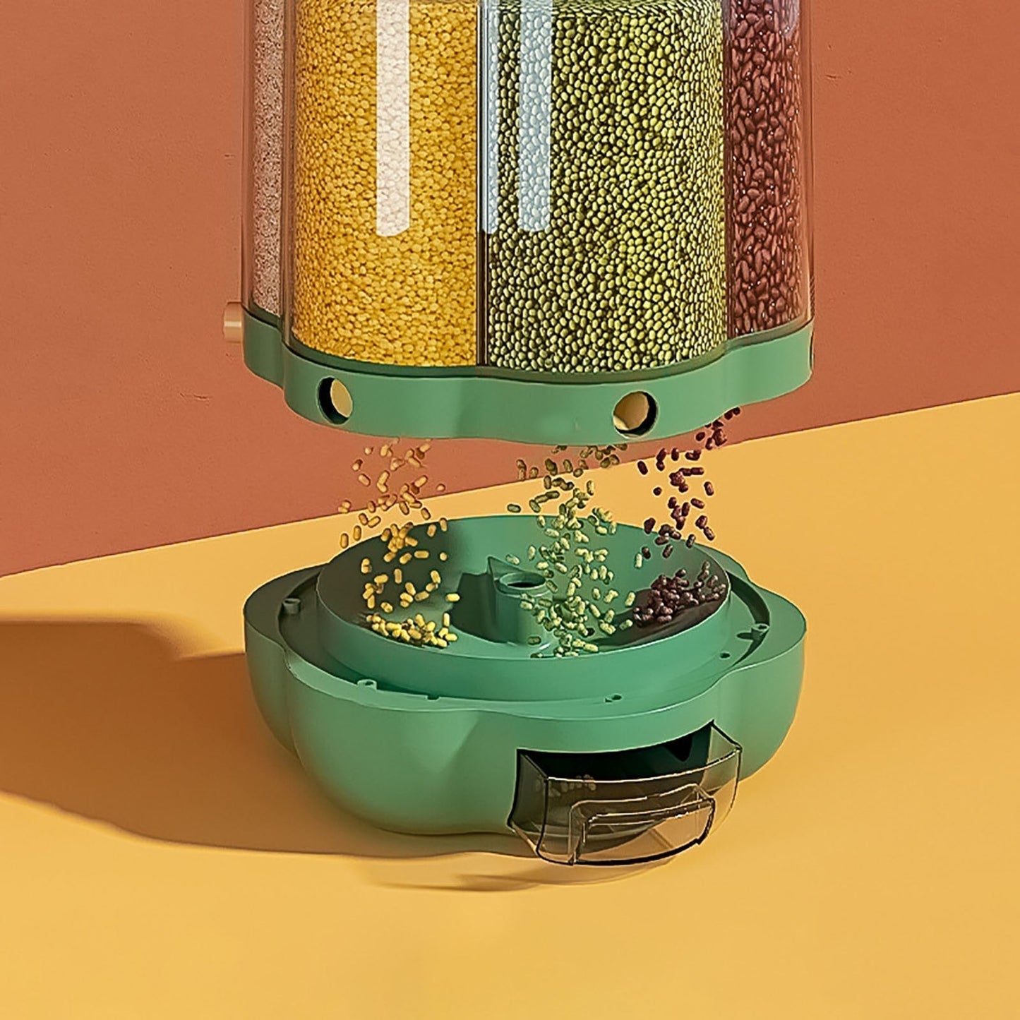 Easy 6-Grid Rotating Food Container