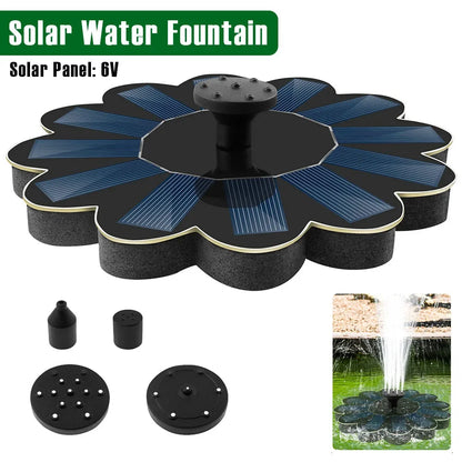 Water Fountain with 5 Spray Nozzles for Patio & Pond