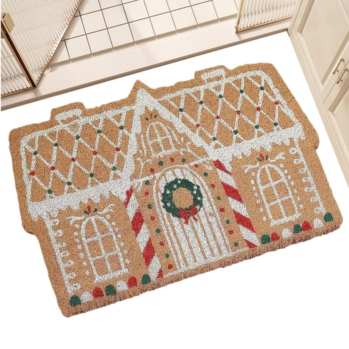 Cozy Christmas Welcome Mat Soft Non Slip Door Rug