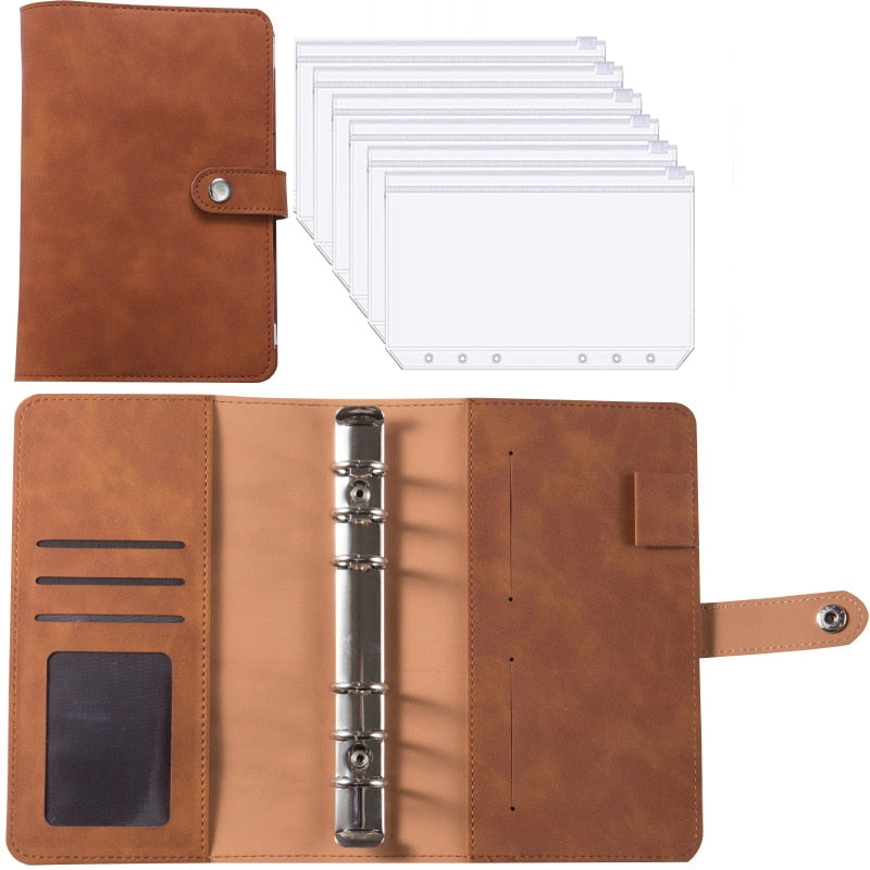 Practical Leather Wallet Organizer Notebook