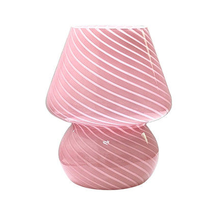 Colorful Glass Mushroom Table Lamp