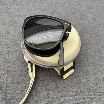 Stylish UV Protection Folding Clear Lens Sunglasses