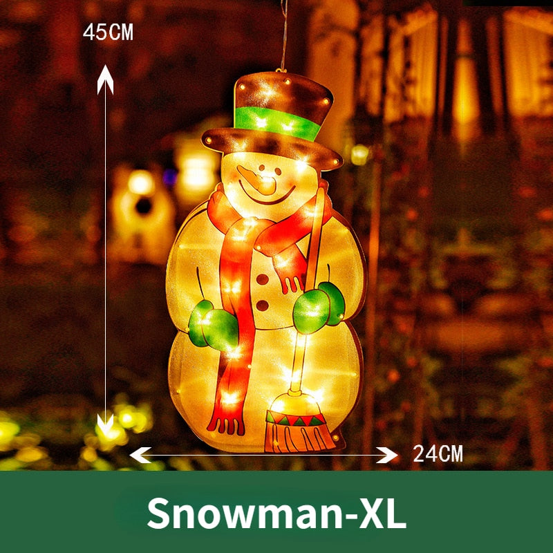 Colorful LED Christmas Window String Lights
