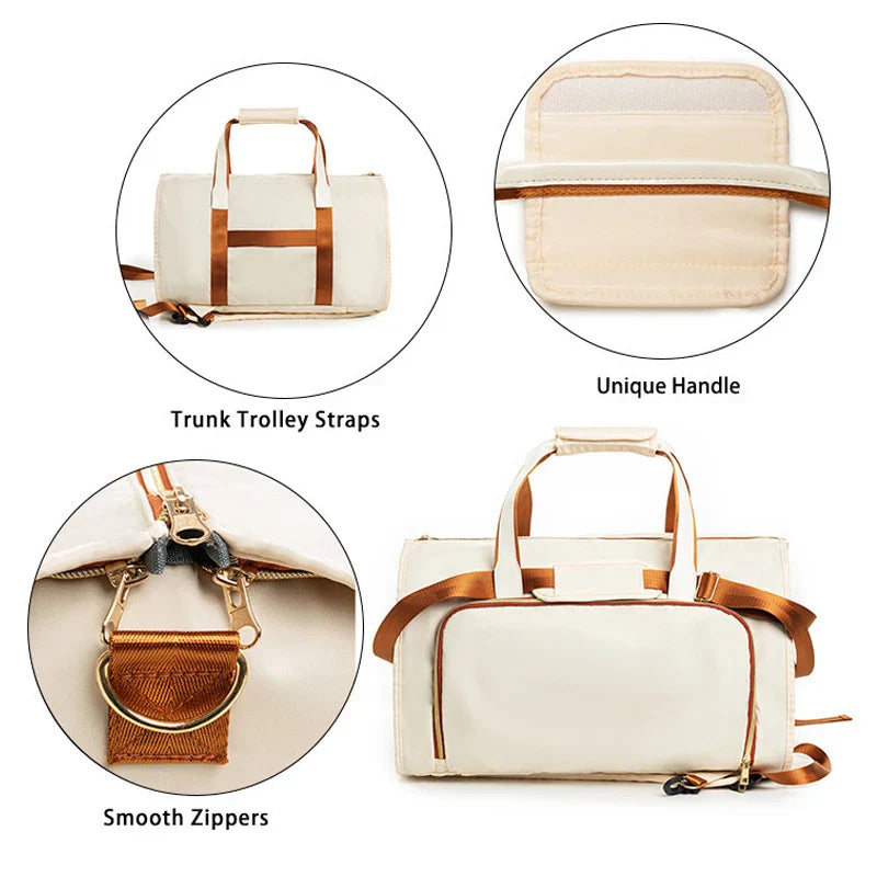 Versatile 3-in-1 Folding Travel Backpack Bag