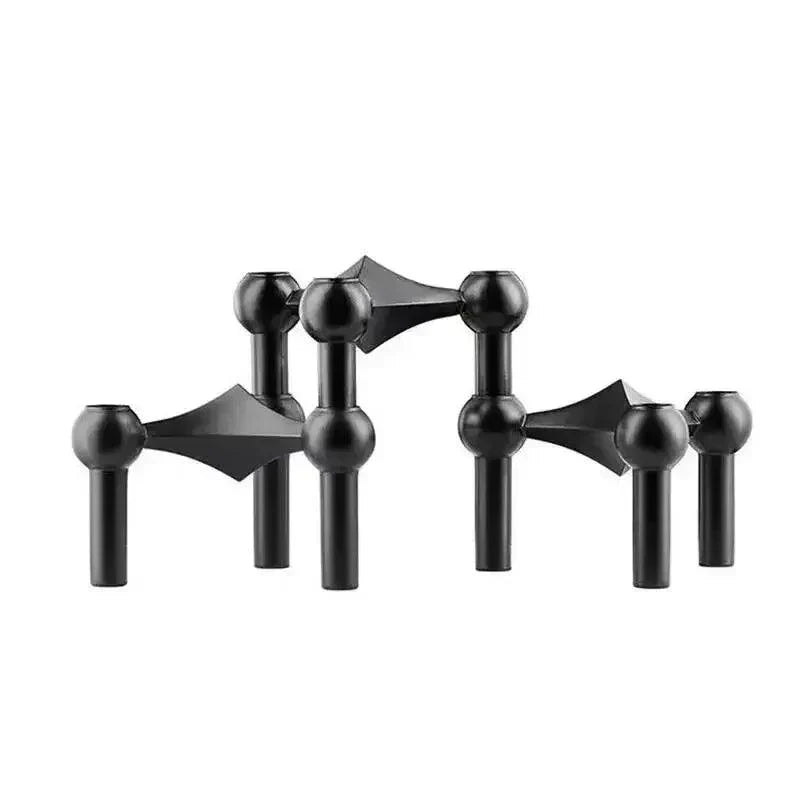 Contemporary Metal Candle Holder – Sleek Silver Candle Stand
