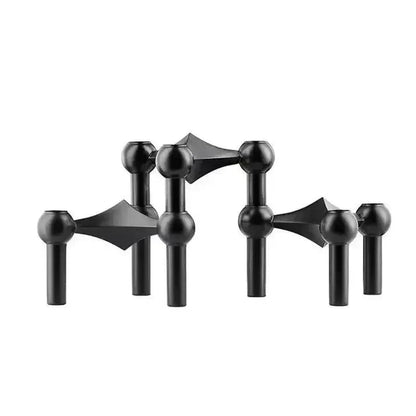 Contemporary Metal Candle Holder – Sleek Silver Candle Stand