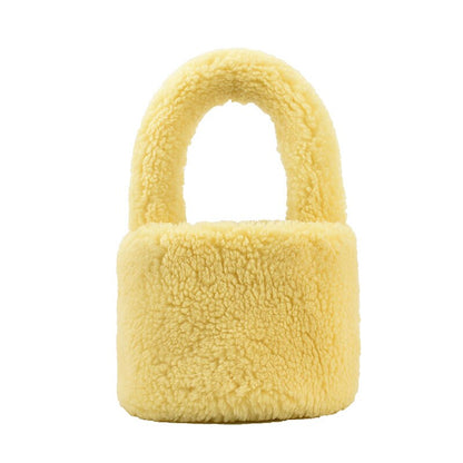 Soft Mini Plush Bucket Handbag