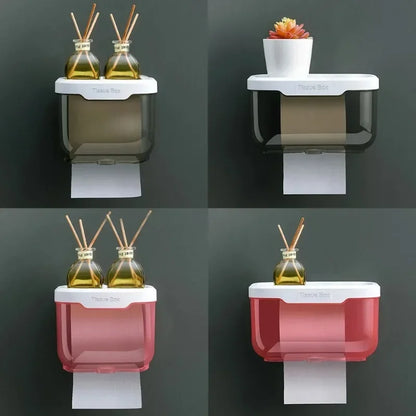 Stylish Wall Mount Toilet Paper Dispenser with Storage