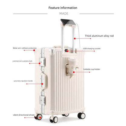 Durable Aluminum Hardside Luggage Suitcase