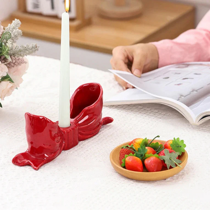 Decorative Floral Ceramic Candle Holder