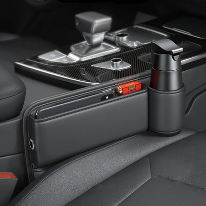 Car Seat Gap Storage Leather Cup Holder Organizer