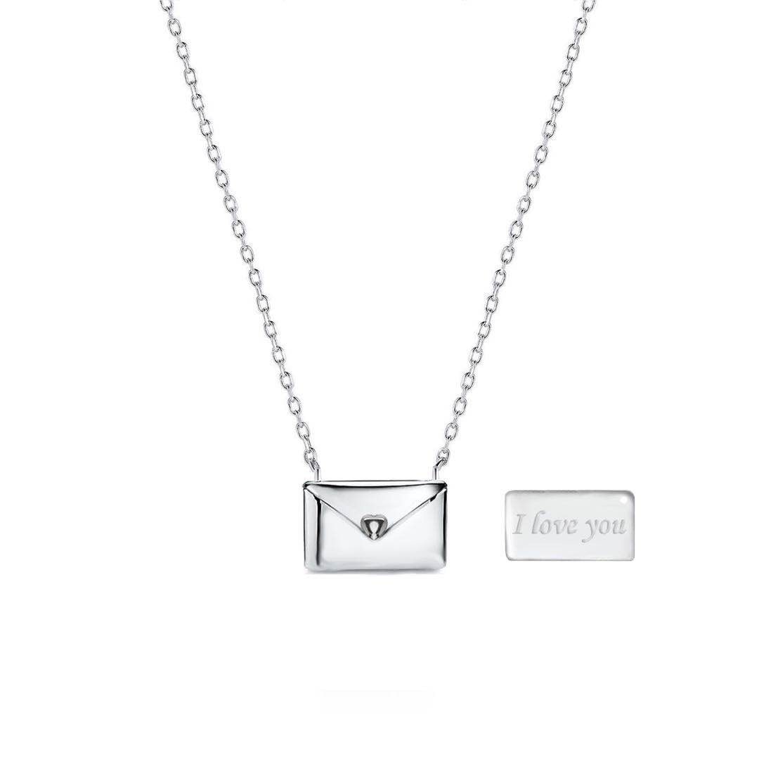 Romantic Heart Love Letter Pendant