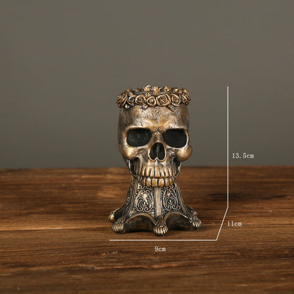 Decorative Skull Planter Pot