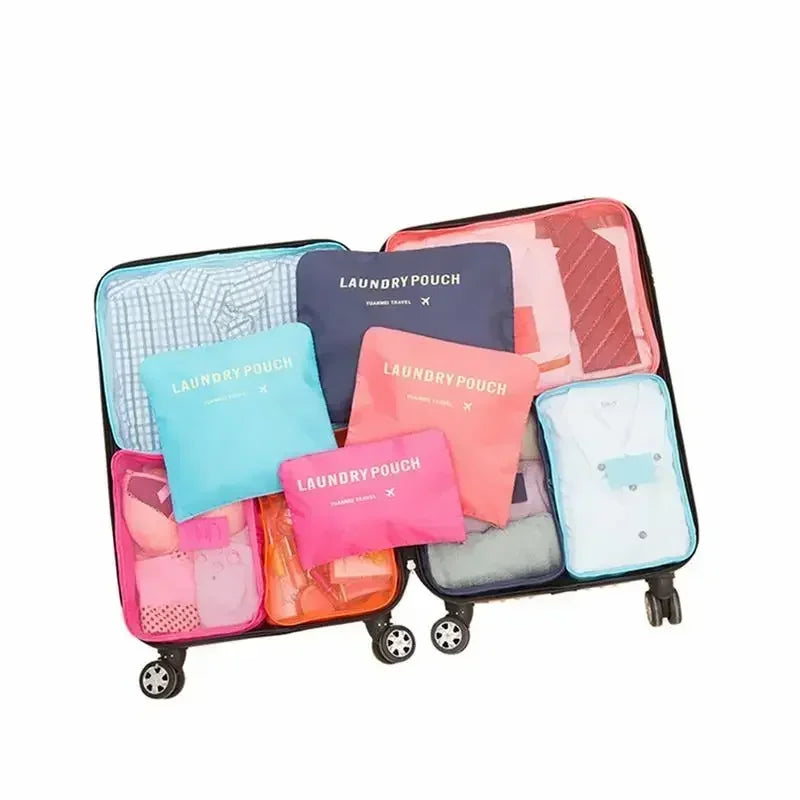 Practical Travel Luggage Organizer Kit 6-Piece Set