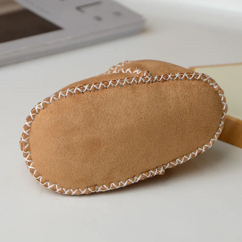 Cozy Baby Booties with Soft Faux Fur Inside