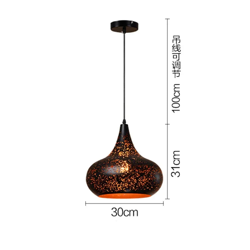 Rustic Metal Pendant Light in Classic Industrial Design