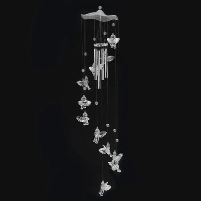Delicate Metal Wind Chime with Bells and Butterfly