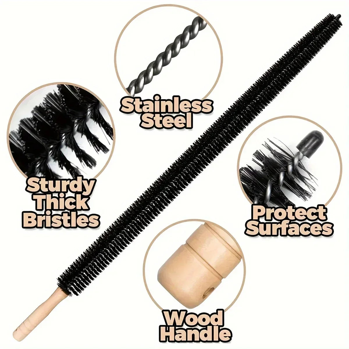 Long Handled Flexible Cleaning Brush for Dust & Tight Spaces