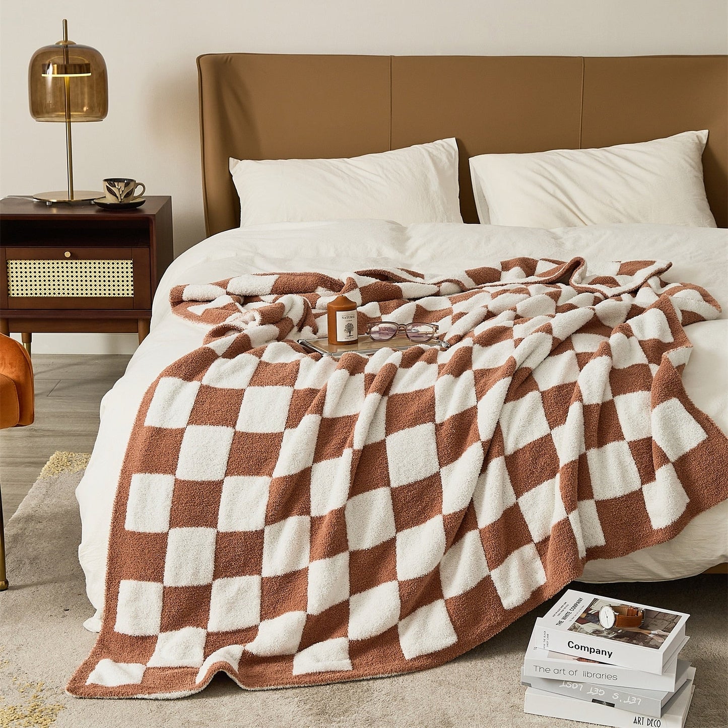 Vibrant Plaid Throw Blanket