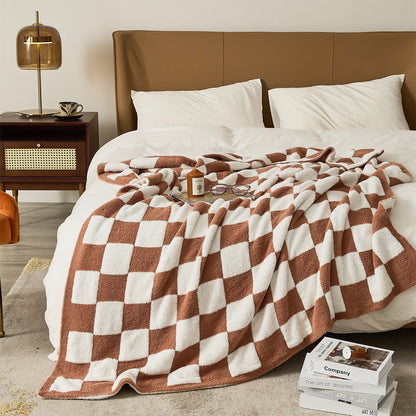 Vibrant Plaid Throw Blanket